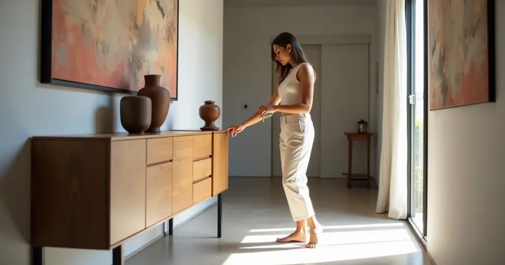 Aparador suspenso ou com pés para corredor: escolha certa em 2026 Aparador suspenso ou com pés para corredor: escolha certa em 2026