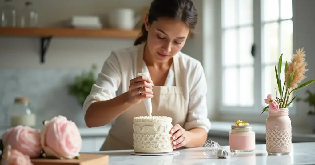 Como fazer decoração estilo lambeth em bolo no pote e vender como premium Como fazer decoração estilo lambeth em bolo no pote e vender como premium