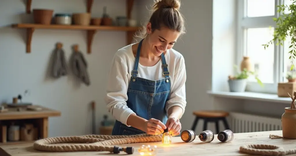 Como fazer varal de lampadas com soquete e27: personalizado e econômico
