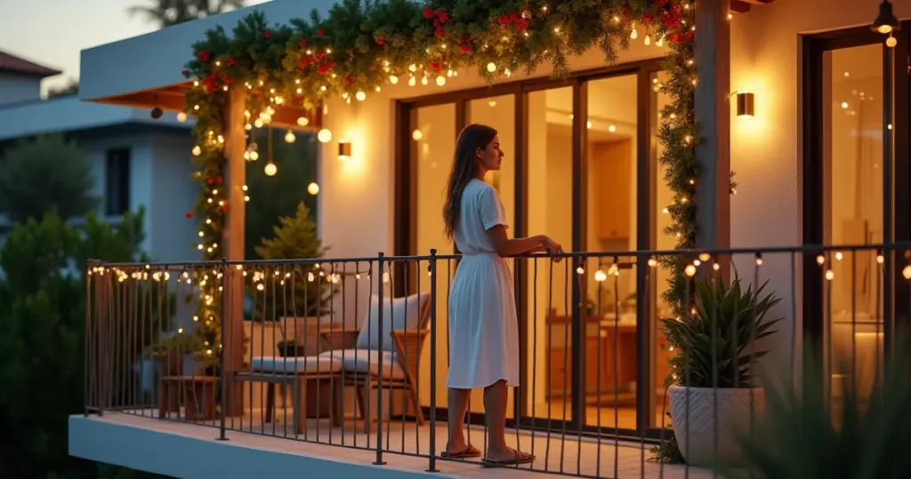18 Ideias de Decoração de Natal na Varanda de Casa que Impressionam