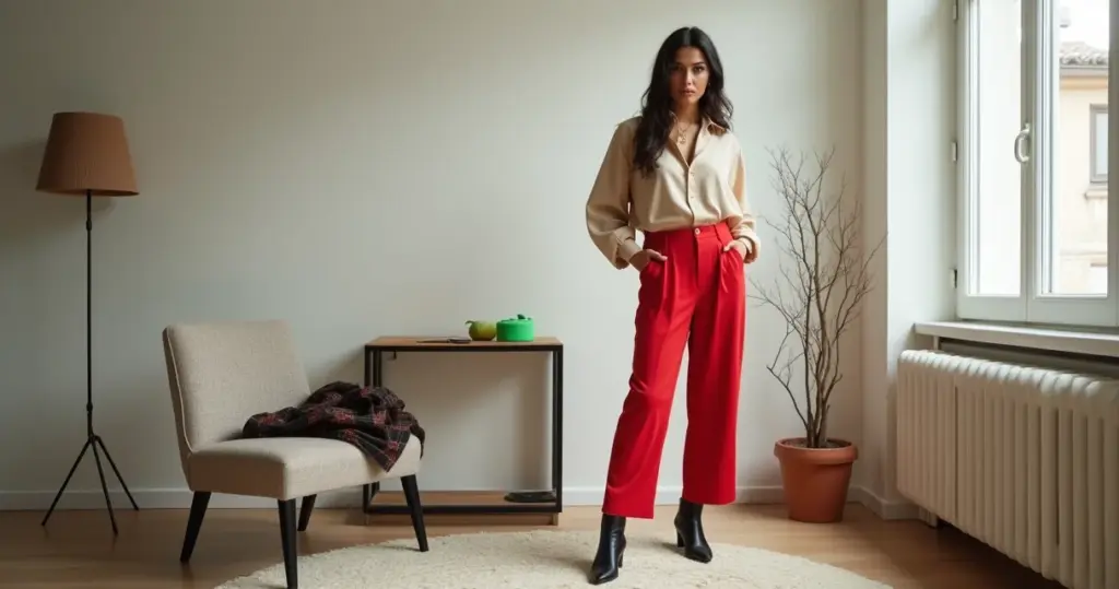 Erros comuns ao combinar calça vermelha e como evitar: seu look pode estar errado