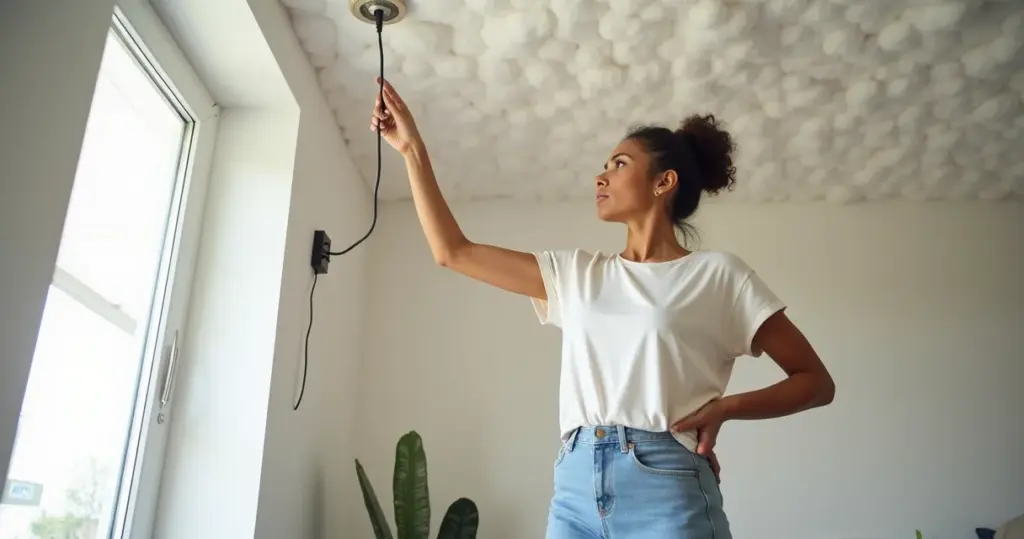 Erros comuns ao fazer nuvem de algodão no teto: evite incêndio e prejuízo