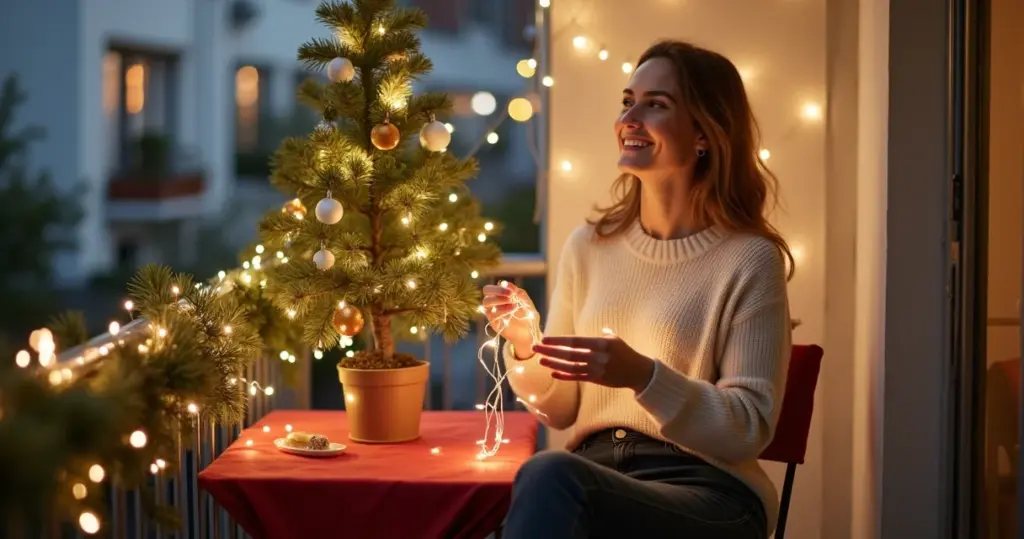 25 Ideias de Decoração de Natal para Varanda Pequena (Sem Perder Espaço)