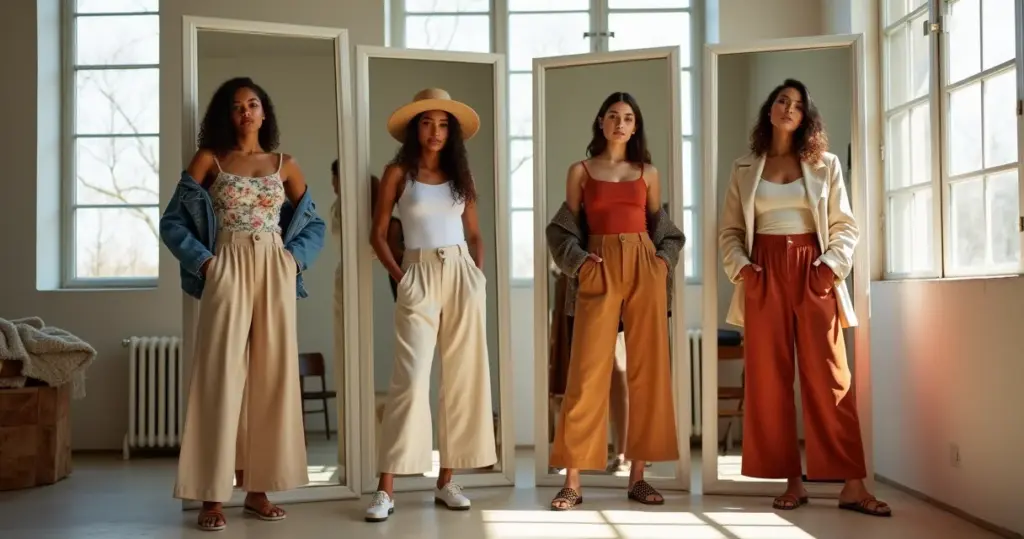 18 Looks com Calça Pantalona para Cada Estação: Seu Ano Inteiro Estiloso 18 Looks com Calça Pantalona para Cada Estação: Seu Ano Inteiro Estiloso