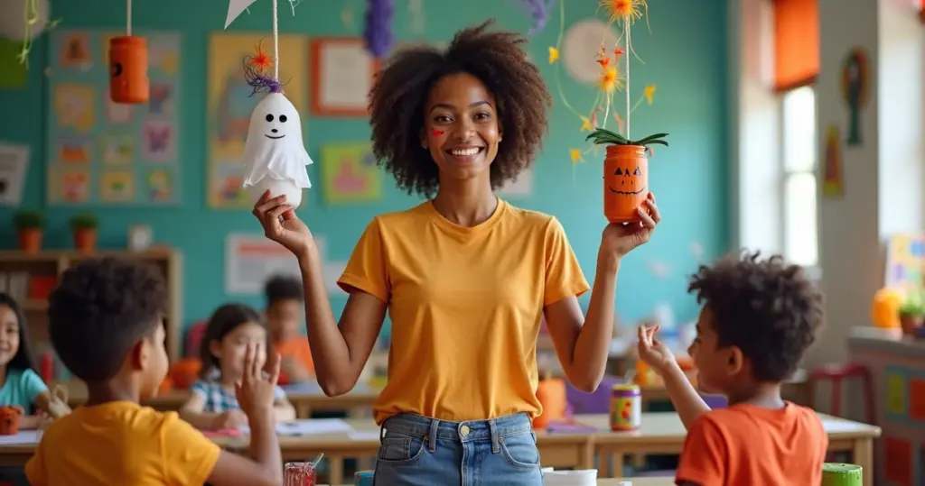 Quanto custa decorar Halloween escola com sucata? Menos de R$ 100!