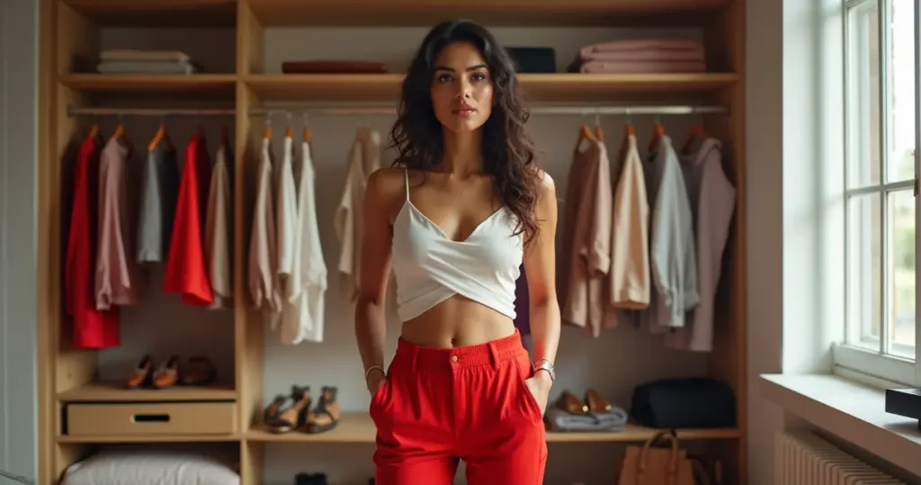 Quanto custa montar um guarda roupa com calça vermelha? Veja o plano