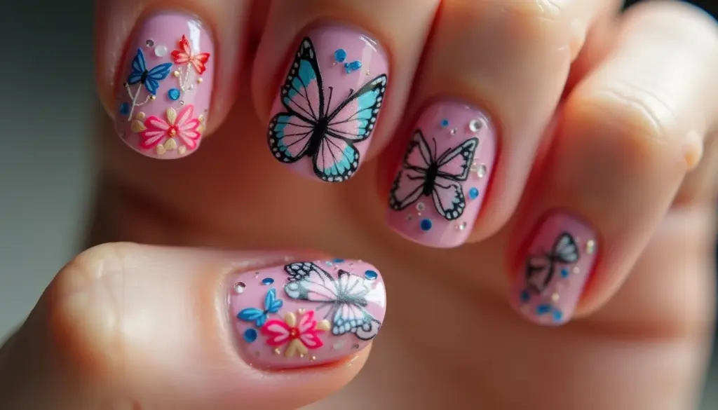 Unhas Decoradas com Borboletas: 5 Designs Incríveis para 2026 Unhas Decoradas com Borboletas: 5 Designs Incríveis para 2026