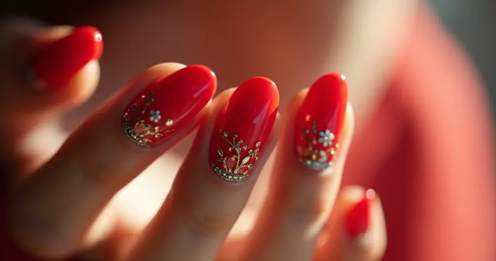 Unhas decoradas vermelha: 7 designs que vão bombar em 2026 [Inspire-se]