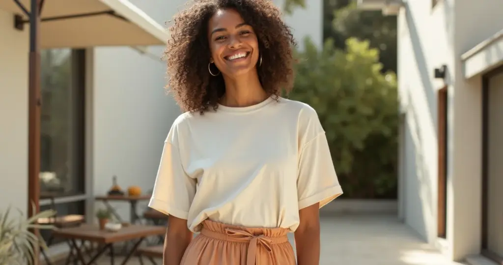 15 Ideias de Camiseta Oversized Feminina Saia Midi para Você Brilhar