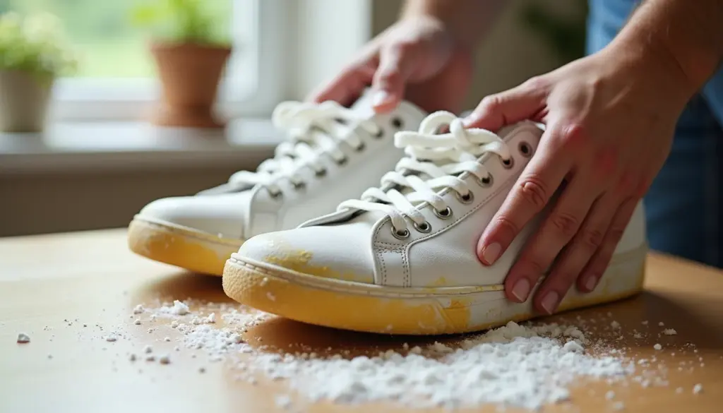 O truque com bicarbonato que faz o tênis branco ficar novo de novo