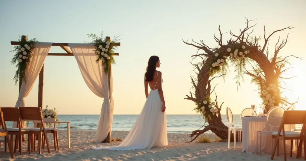 Decoração casamento praia simples versus luxuoso: qual vale seu investimento?
