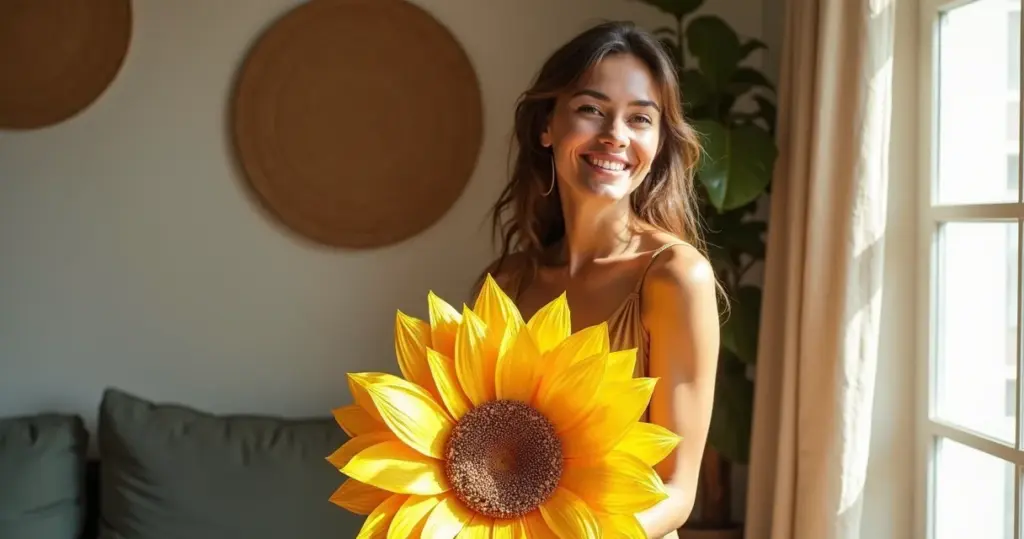 Decoração de girassol com papel crepom: faça por R$5 e transforme qualquer ambiente Decoração de girassol com papel crepom: faça por R$5 e transforme qualquer ambiente