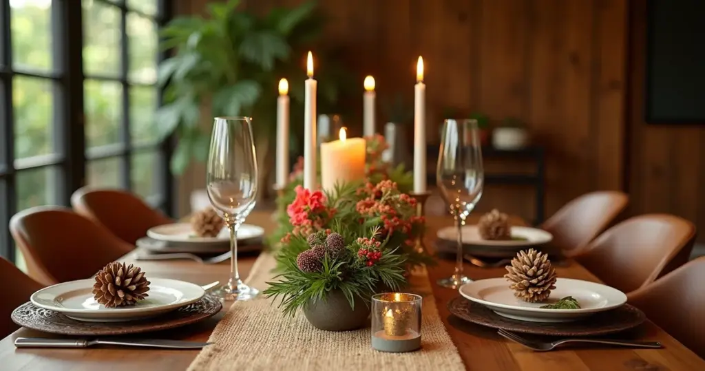 15 Ideias de Decoração de Mesa de Natal com Juta por Menos de R$15