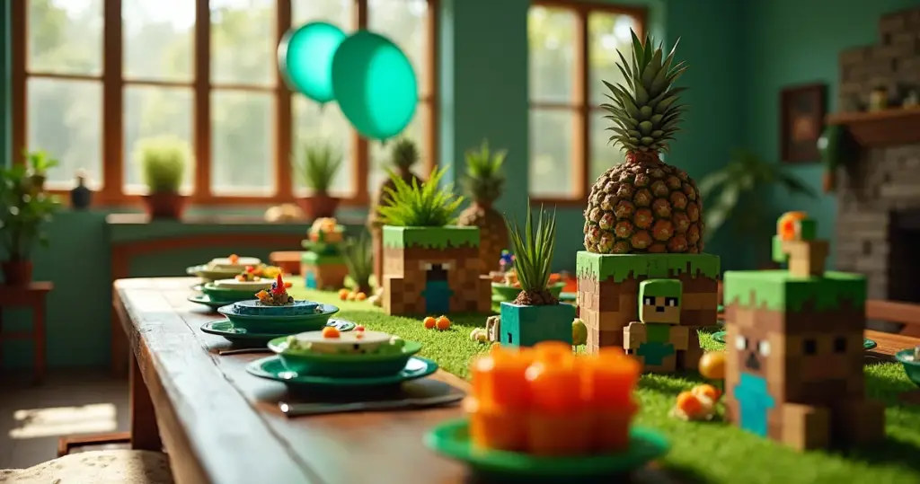 12 Ideias de Decoração Mesa Minecraft que Fazem os Convidados Pensar 'Saiu do Jogo'