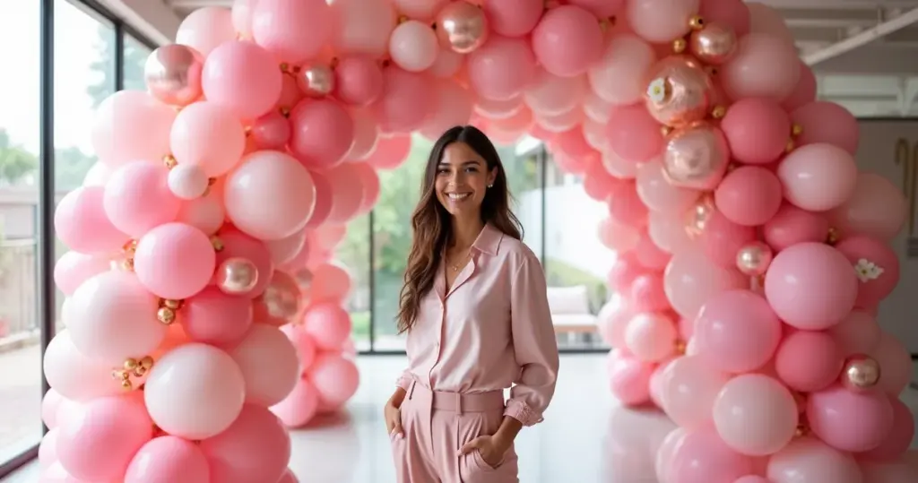 23 Ideias de Decoração Outubro Rosa com Balões que Engajam