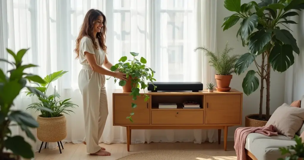 17 Ideias de Decoração Rack Sala Pequena com Plantas que Vão Mudar Seu Cantinho