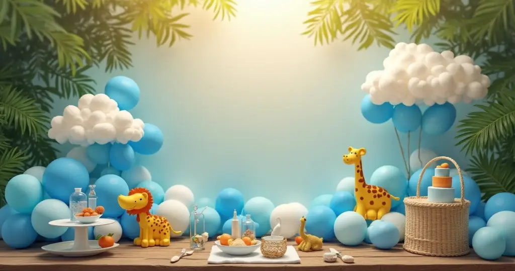 23 Ideias de Decoração Simples de Chá de Fraldas Masculino por menos de R$400
