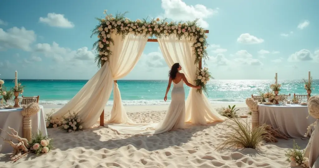 Erros comuns decoração casamento praia evitar: seu cenário pode virar caos