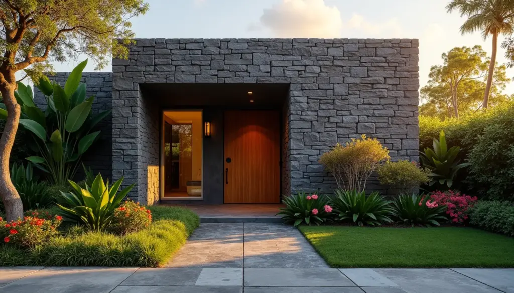 8 Ideias de Fachada de Muro com Pedra Ferro para Valorizar Sua Casa