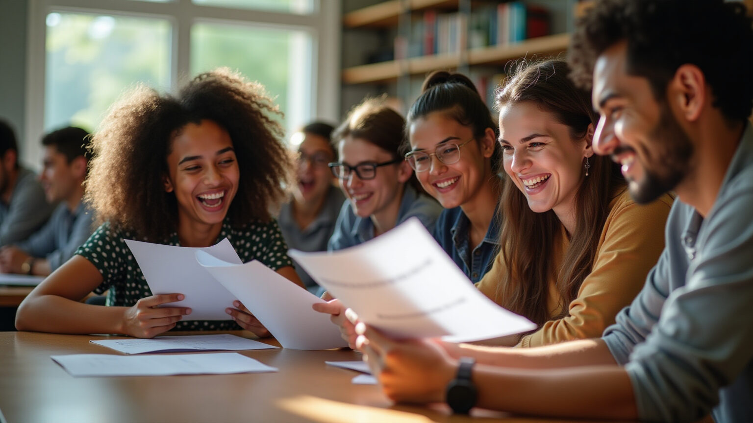 Gabarito Extraoficial 2026: Onde Acompanhar a Divulgação e Correção Comentada Estudantes brasileiros comparando gabaritos extraoficiais em biblioteca.