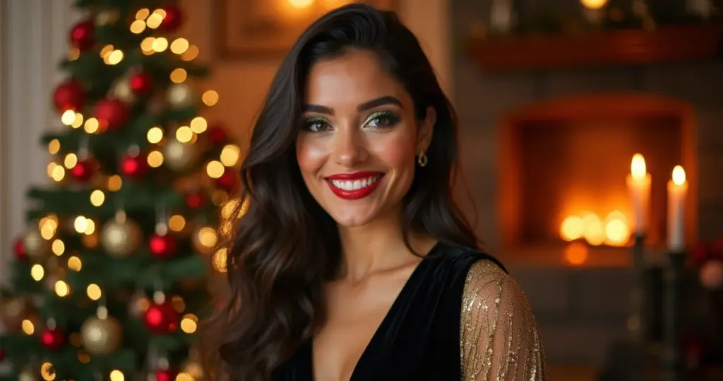 17 Ideias de Foto de Maquiagem para Natal Que Brilham na Câmera