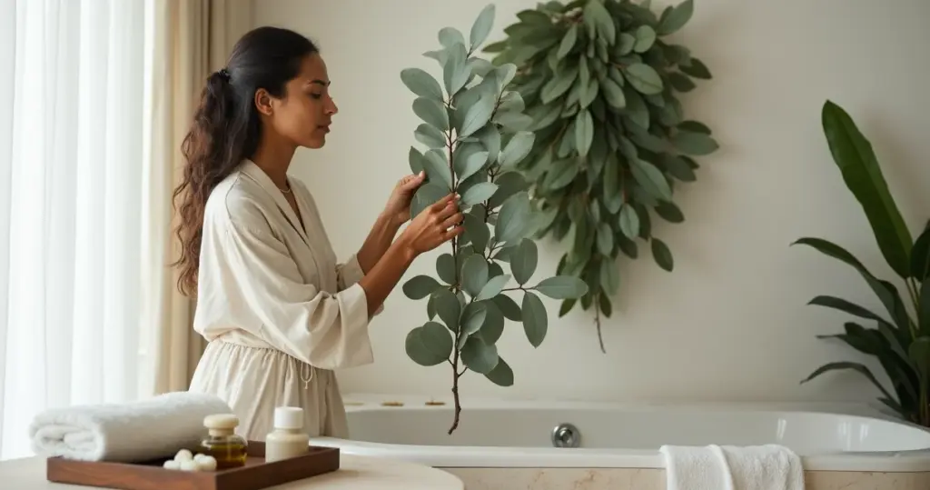 45 Ideias Criativas para Decorar com Folhas de Eucalipto e Criar um Spa em Casa 45 Ideias Criativas para Decorar com Folhas de Eucalipto e Criar um Spa em Casa