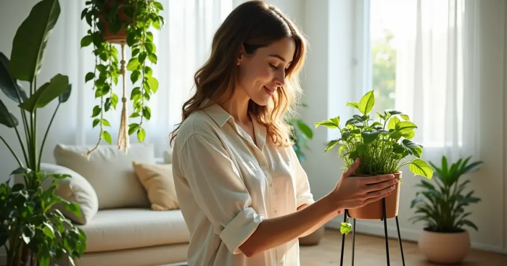 12 Ideias de Plantas Pendentes ou de Chão para Sala Pequena (Sem Ocupar Espaço)