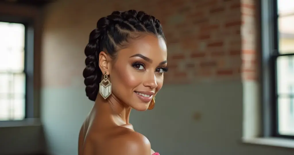 12 Ideias de Trança Nagô Desenhada Coração para Cabelo Curto Arrasar