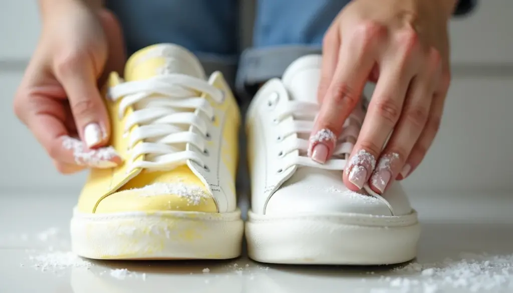 Como clarear tênis branco amarelado com bicarbonato e voltar ao novo