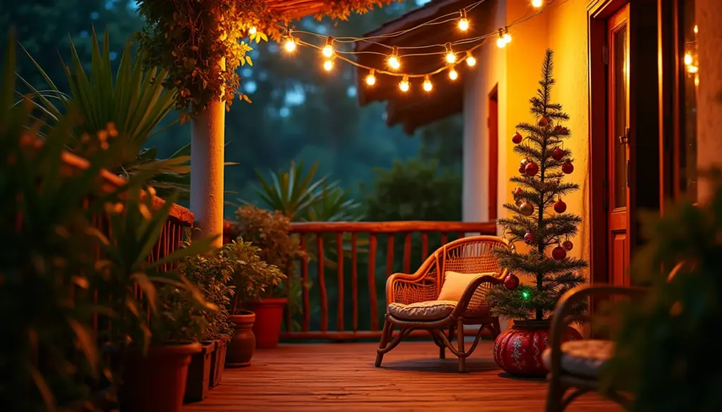 54 Ideias de Decoração de Natal para Varanda Pequena e Econômica