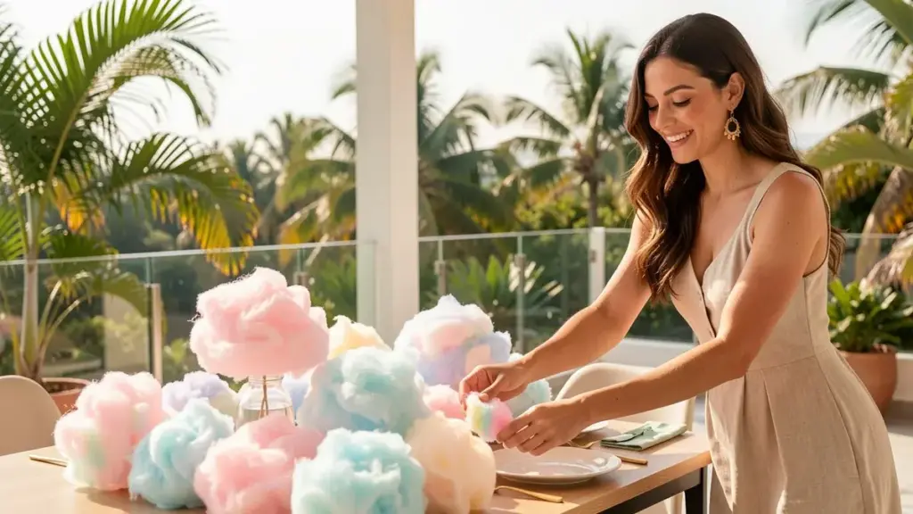 Decoração com algodão doce: quanto tempo dura e como não murchar na festa